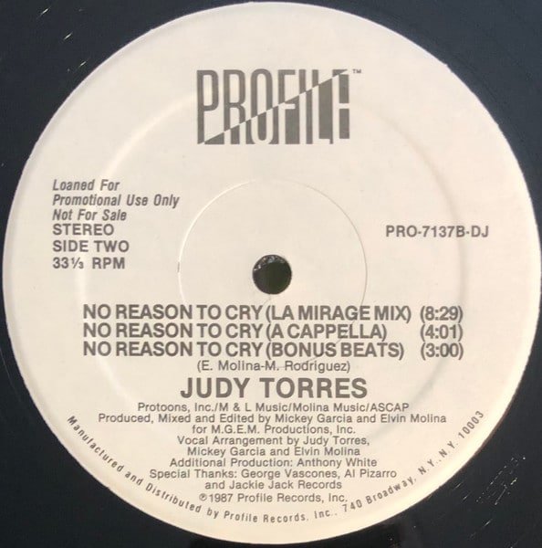 Judy Torres – No Reason To Cry