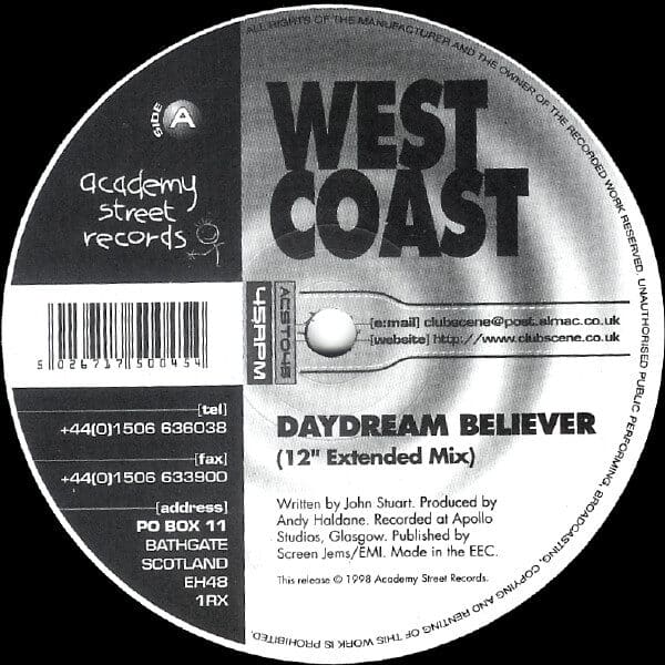 West Coast  – Daydream Believer