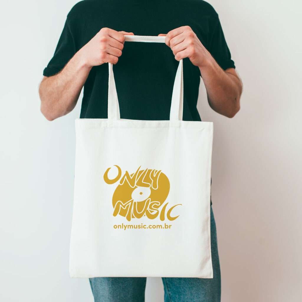 Bolsa OnlyMusic - Logo Dourada