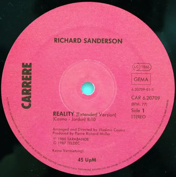Richard Sanderson – Reality - Imagem 3