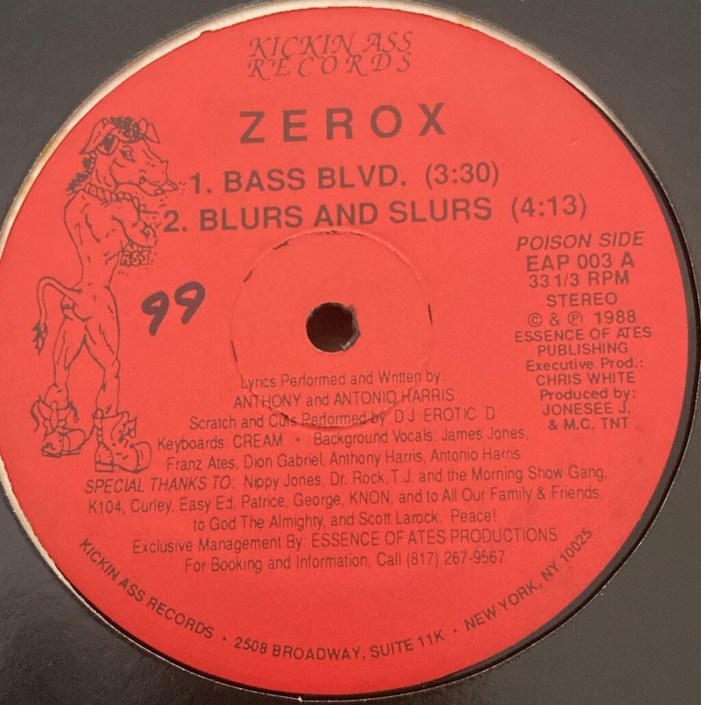 Zerox  – Bass Blvd. / Blurs And Slurs - Image 3