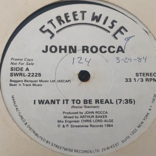 John Rocca – I Want It To Be Real