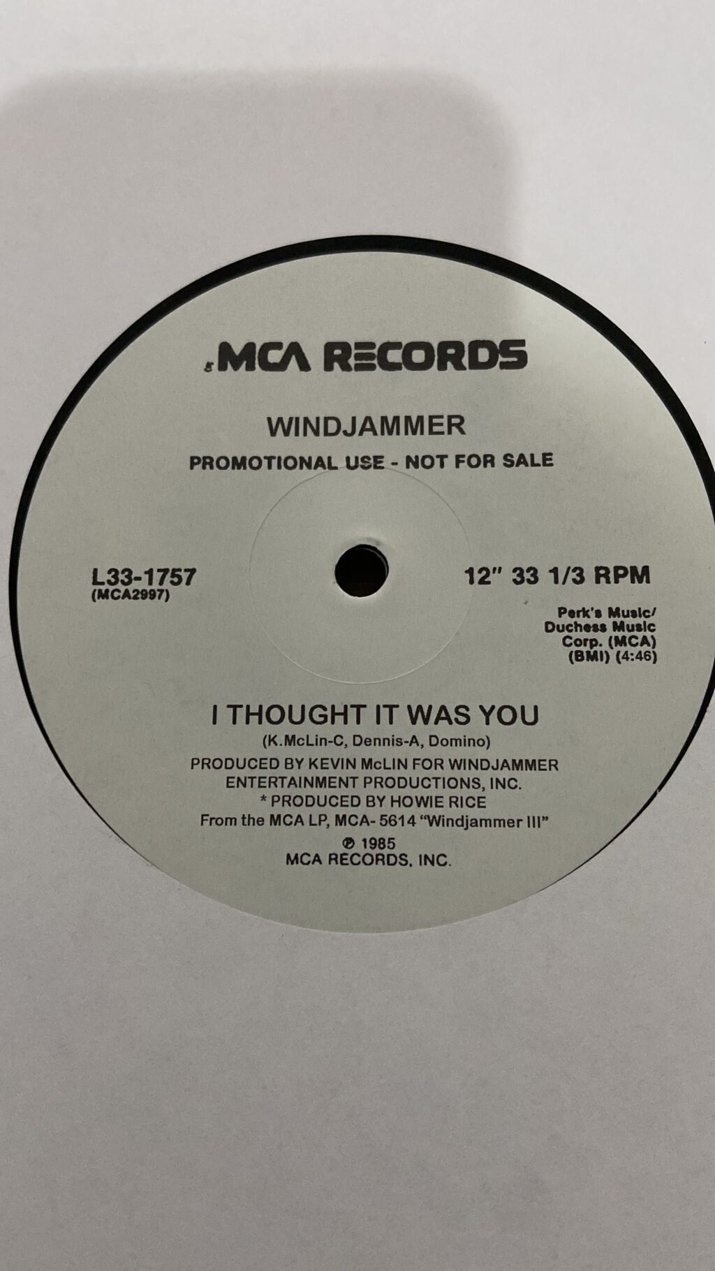 Windjammer - I trought it was you / One Way - Don't fight the feeling - Imagem 3