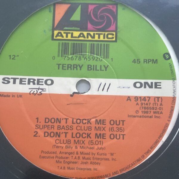 Terry Billy – Don't Lock Me Out